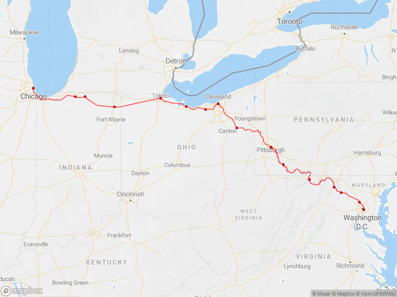 Amtrak Capitol Limited - Travegeo by ShareMap