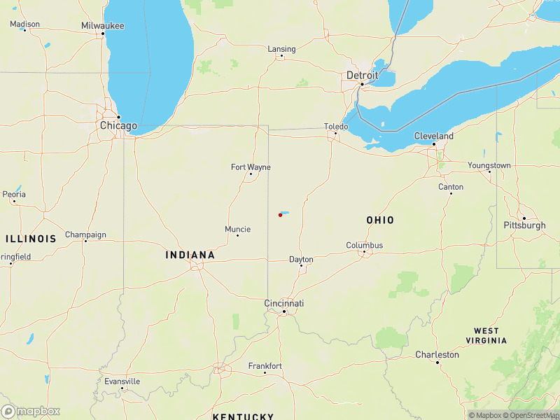 Travel map of Celina, Ohio