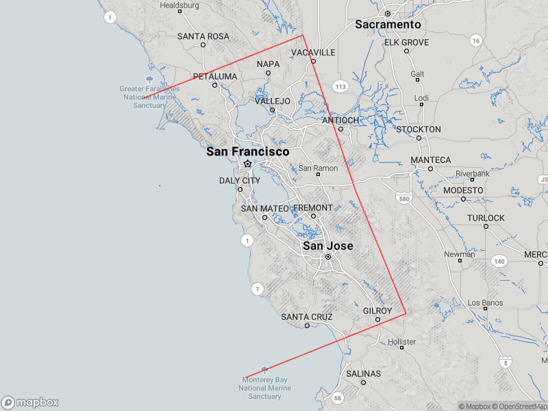 Bay Area Map Vector - Travegeo by ShareMap