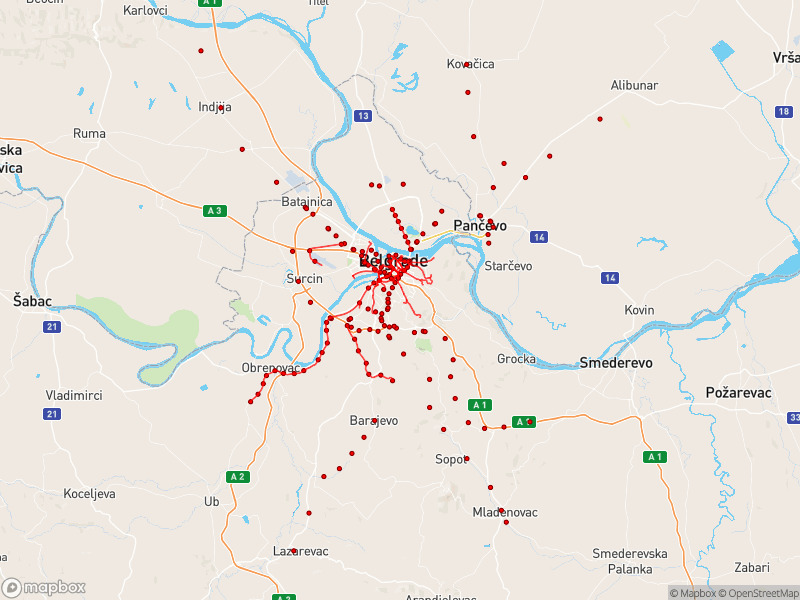 Belgrade transport map - Travegeo by ShareMap