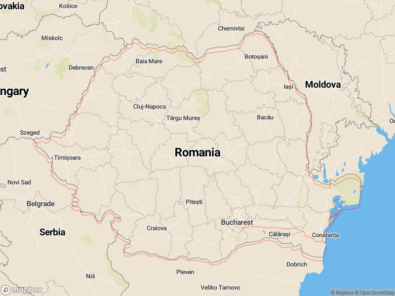 Railway map of Romania - Travegeo by ShareMap