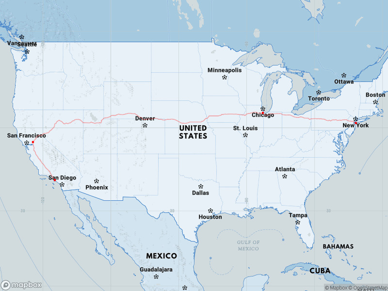 la distance entre new york et chicago