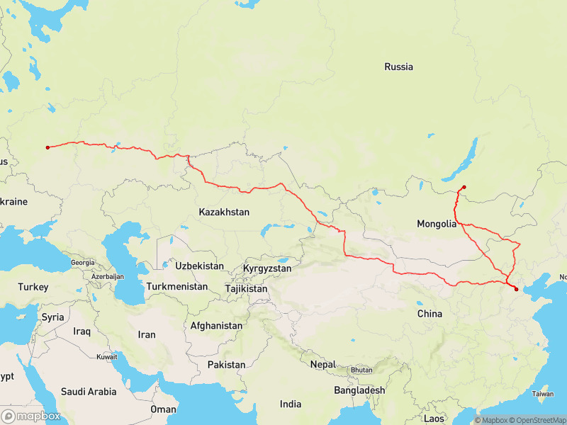 Travel from Beijing to Ulan-Ude - Travegeo by ShareMap