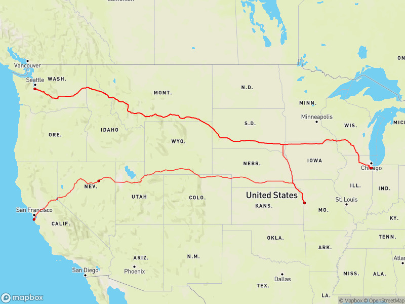 Travel from Seattle to Chicago - Travegeo by ShareMap