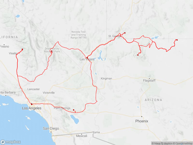 Travel from Los Angeles to Sequoia National Park - Travegeo by ShareMap